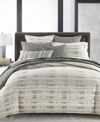 Hotel Collection - Broken Stripe 3-Pc. King Duvet Cover Set, Created for Macy's