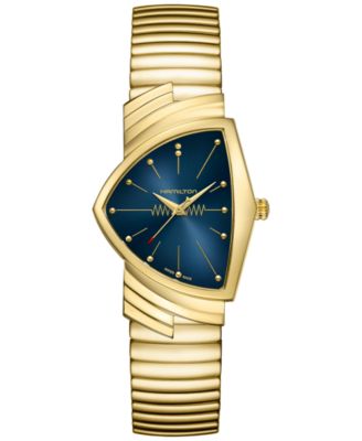 Hamilton - Women's Swiss Ventura Gold PVD Stainless Steel Bracelet Watch 32x50mm
