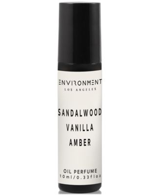 ENVIRONMENT - Sandalwood, Vanilla & Amber Roll-On Oil Perfume (Inspired by 5-Star Luxury Hotels), 0.33 oz.