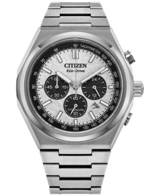 Citizen - Men's Chronograph Zenshin Super Titanium Bracelet Watch 43mm