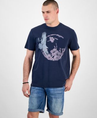 GUESS - Men's Cherry Blossom Eagle Regular-Fit Graphic T-Shirt