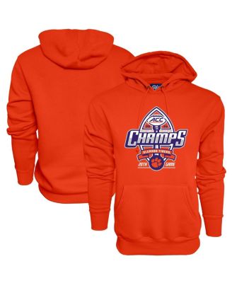 Blue 84 - Men's Orange Clemson Tigers 2024 ACC Football Conference Champions Locker Room Pullover Hoodie