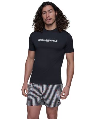 KARL LAGERFELD PARIS - Men's Regular-Fit Logo Graphic Rash Guard