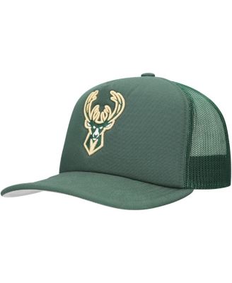 Mitchell & Ness - Men's Hunter Green Milwaukee Bucks Core Evergreen OTC Trucker Adjustable Hat