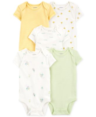 Carter's - Baby Short-Sleeve Cotton Bodysuits, Pack of 5
