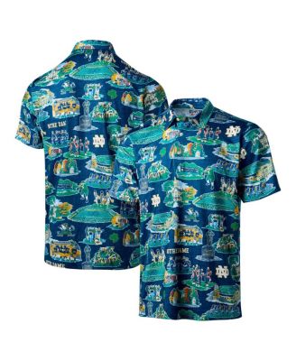 Reyn Spooner - Men's Navy Notre Dame Fighting Irish Scenic Polo