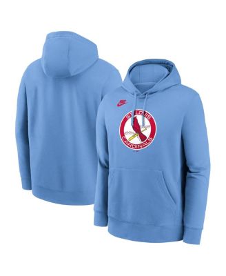 Nike - Men's Light Blue St. Louis Cardinals Cooperstown Collection Logo Club Pullover Hoodie