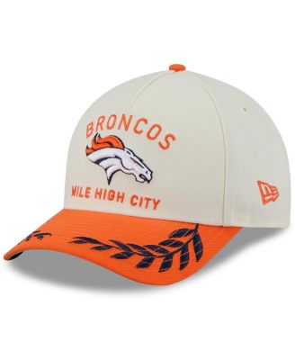 New Era - Men's Cream/Orange Denver Broncos 2025 NFL Draft 9FORTY A-Frame M-Crown Adjustable Hat