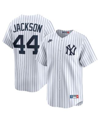 Nike - Men's Reggie Jackson White New York Yankees Throwback Cooperstown Collection Limited Jersey