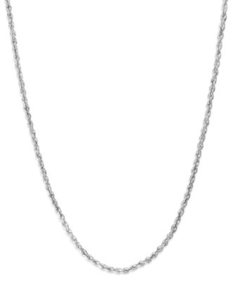 Macy's - Lightweight 14k White Gold Chain Necklace