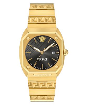 Versace - Men's Swiss Gold Ion Plated Stainless Steel Bracelet Watch 44mm