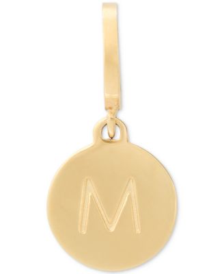 kate spade new york - Gold-Tone Initial Polished Disc Charm Pendant