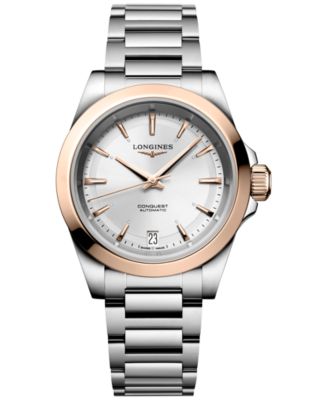 Longines - Women's Swiss Automatic Conquest Stainless Steel Bracelet Watch 34mm