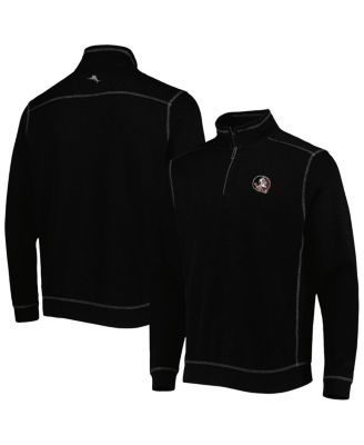 Tommy Bahama - Men's  Black Florida State Seminoles Sport Tobago Bay Tri-Blend Mock Neck Half-Zip Jacket