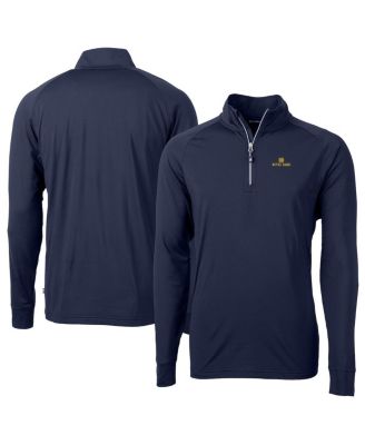 Cutter & Buck - Men's Navy Notre Dame Fighting Irish Adapt Knit Quarter-Zip Pullover Jacket