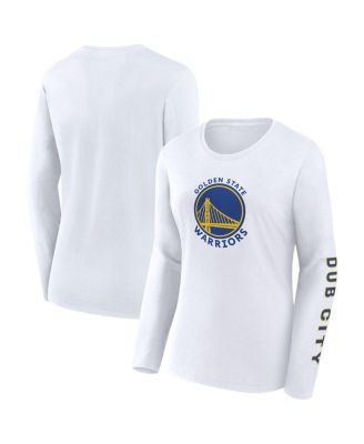 Fanatics - Women's White Golden State Warriors Long Sleeve T-Shirt