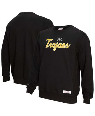 Mitchell & Ness - Men's  Black USC Trojans Elite Script Pullover Sweatshirt