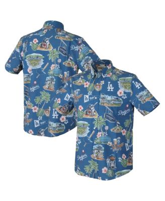 Revyn Spooner - Men's&nbsp;Royal Los Angeles Dodgers Scenic Tri-Blend Performance Button-Up Top