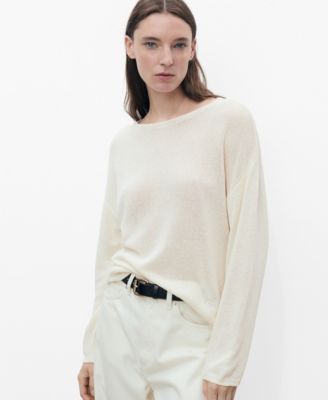 MANGO - Women's Boat-Neck Knitted Sweater