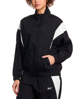 Reebok - Women's Woven Crinkle Colorblocked Track Jacket