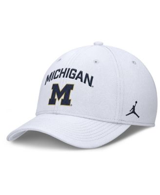 Jordan - Men's White Michigan Wolverines 2025 On-Field Rise Performance Flex Hat