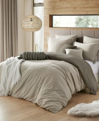 Macy's - Ultra Soft Reversible Crinkle Duvet Cover Set - King/Cal King