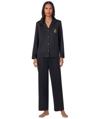 Lauren Ralph Lauren - Women's Satin Notched-Collar Pajama Set