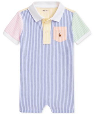 Polo Ralph Lauren - Baby Striped Mesh Shortall