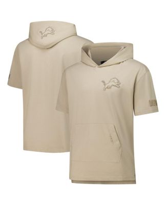 Pro Standard - Men's Tan Detroit Lions Neutrals Capsule Short Sleeve Pullover Hoodie