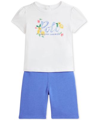 Polo Ralph Lauren - Baby Floral Logo Tee & Pant Set