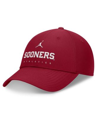 Jordan - Men's Crimson Oklahoma Sooners 2024/25 On-Field Club Performance Adjustable Hat