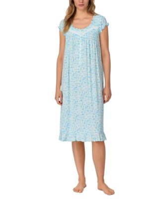 Eileen West - Women's Printed Cap-Sleeve Waltz Nightgown