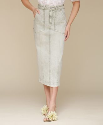 Avec Les Filles - Women's Denim Midi Skirt
