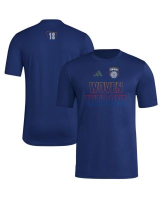 adidas - Men's Navy San Diego FC 2025 Jersey Hook AEROREADY T-Shirt