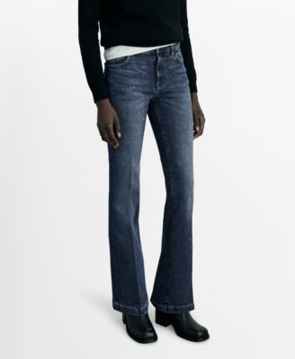 MANGO - Women's Mid-Rise Flared Jeans