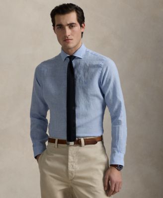 Polo Ralph Lauren - Men's Classic-Fit Houndstooth Linen Shirt
