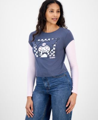 Grayson Threads, The Label - Juniors' Kuromi Layered-Look T-Shirt