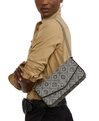 Lauren Ralph Lauren - Geo-Motif Woven Straw Medium Sawyer Bag