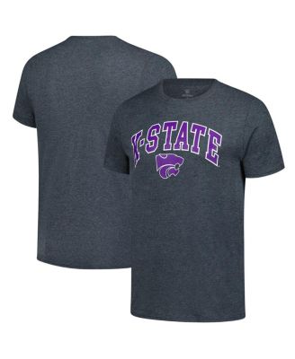 Fanatics Unlabeled - Men's Heather Charcoal Kansas State Wildcats Basic Arch T-Shirt