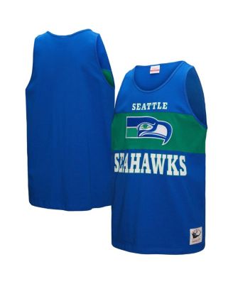 Mitchell & Ness - Men's Royal Seattle Seahawks Retro Color block Tank Top