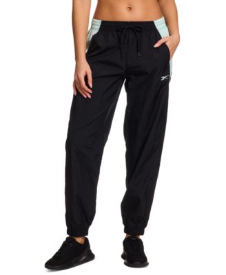 Reebok - Women's Woven Crinkle Colorblocked Jogger Pants