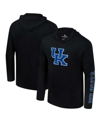 Colosseum - Men's  Black Kentucky Wildcats Color Pop Active Blend 2-Hit Long Sleeve Hooded T-shirt