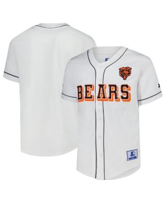 Starter - Men's White Chicago Bears Relay Full-Button Baseball Jersey