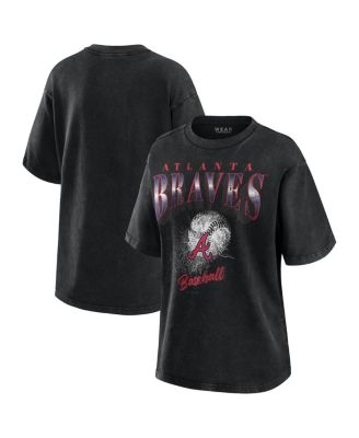 WEAR by Erin Andrews - Women's Charcoal Atlanta Braves Boyfriend T-Shirt