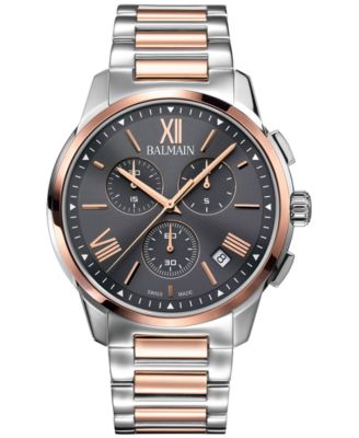 Balmain - Men's Swiss Chronograph Madrigal Two-Tone Stainless Steel Bracelet Watch 42mm