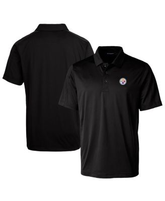 Cutter & Buck - Men's Black Pittsburgh Steelers Prospect Textured Stretch Polo Shirt