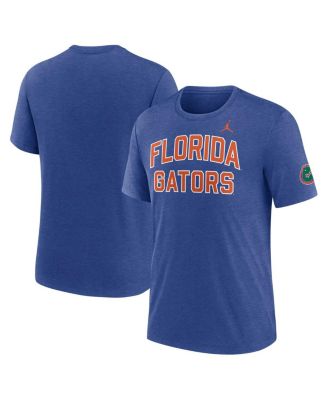 Jordan - Men's Heather Royal Florida Gators Campus Collegiate Block Tri-Blend T-Shirt