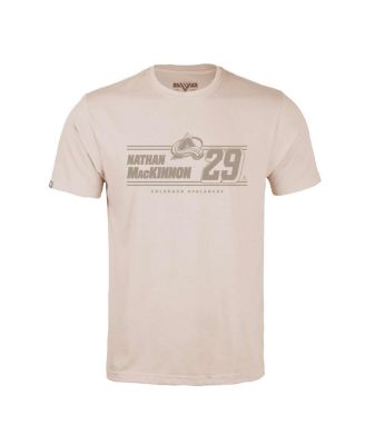 LevelWear - Men's&nbsp;Nathan MacKinnon Khaki Colorado Avalanche Richmond Mileage Name Number T-Shirt