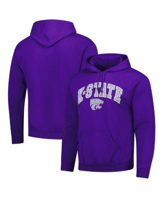 Fanatics Unlabeled - Men's Purple Kansas State Wildcats Logo Fleece Pullover Hoodie