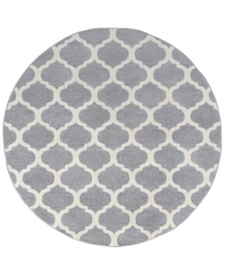 Livabliss - Horizon HRZ-1001 Medium Gray 7'10" Round Area Rug